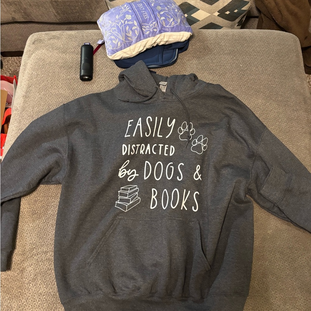 Gray Hoodie with Fun Graphic